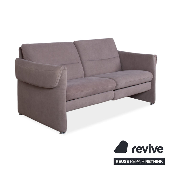 Himolla Stoff Zweisitzer Grau Blau manuelle Funktion Sofa Couch
