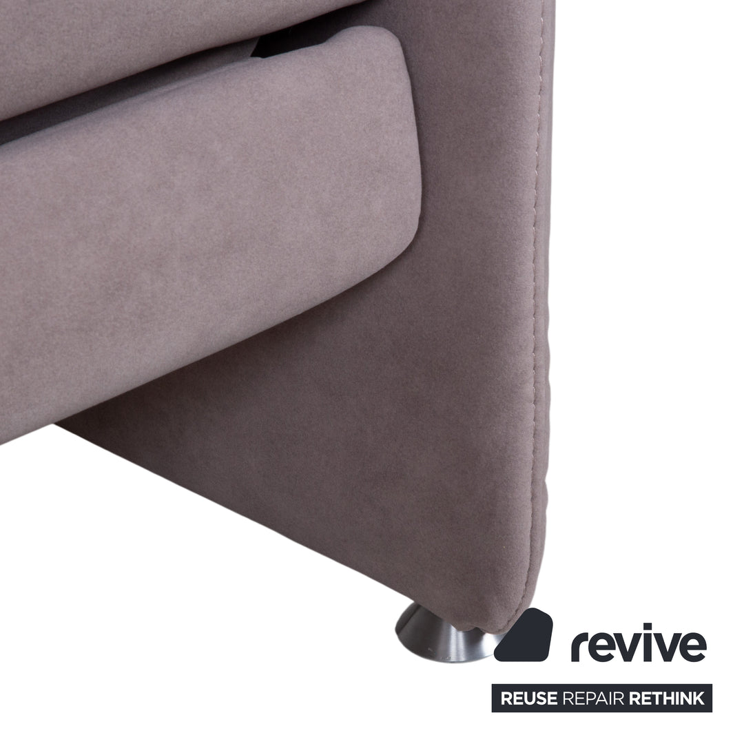 Himolla Stoff Zweisitzer Grau Blau manuelle Funktion Sofa Couch