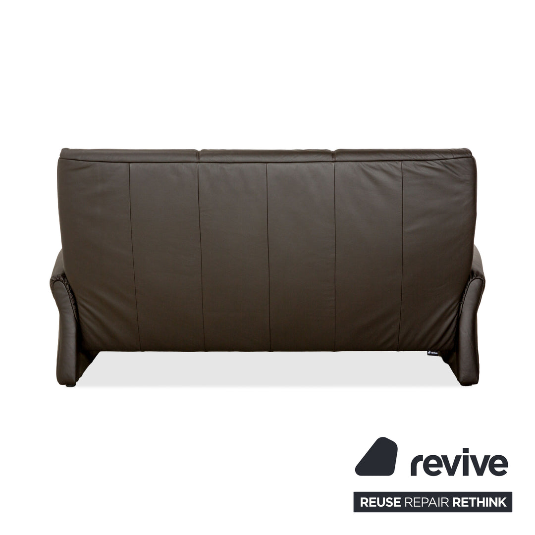 Himolla TANGRAM Leather Three-Seater Grey Brown Coffee Sofa Couch