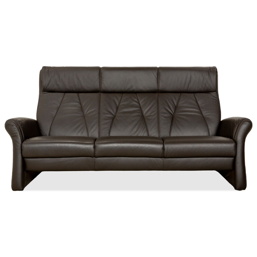 Himolla TANGRAM Leder Dreisitzer Grau Braun Kaffee Sofa Couch