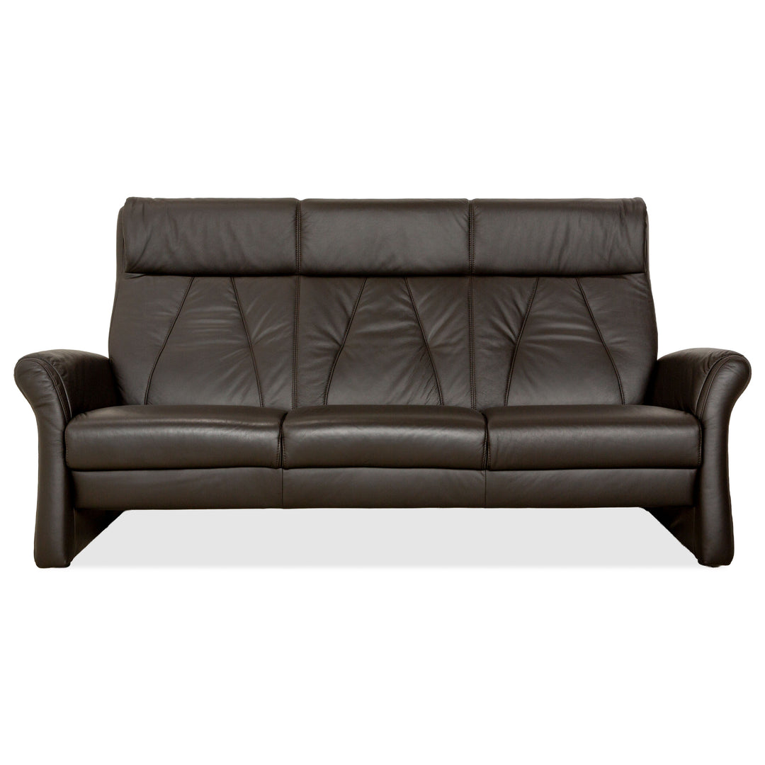 Himolla TANGRAM Leather Three-Seater Grey Brown Coffee Sofa Couch