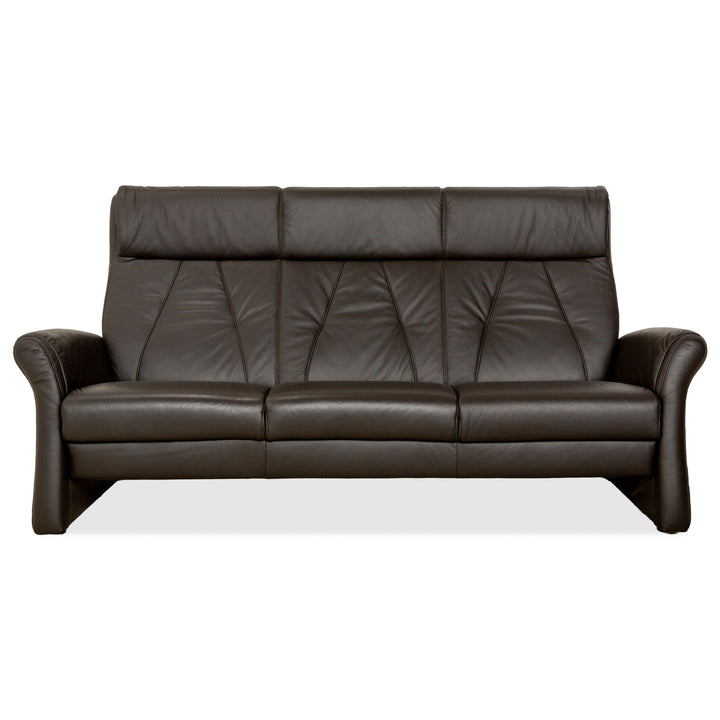 Himolla TANGRAM Leather Three-Seater Grey Brown Coffee Sofa Couch
