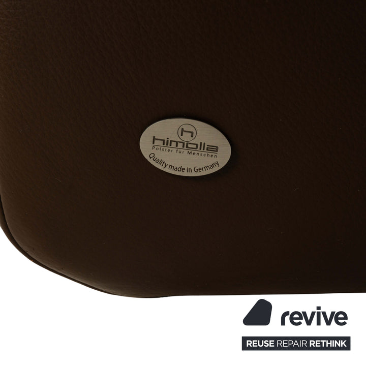 Himolla Tangram Leather Two-Seater Brown Sofa Couch