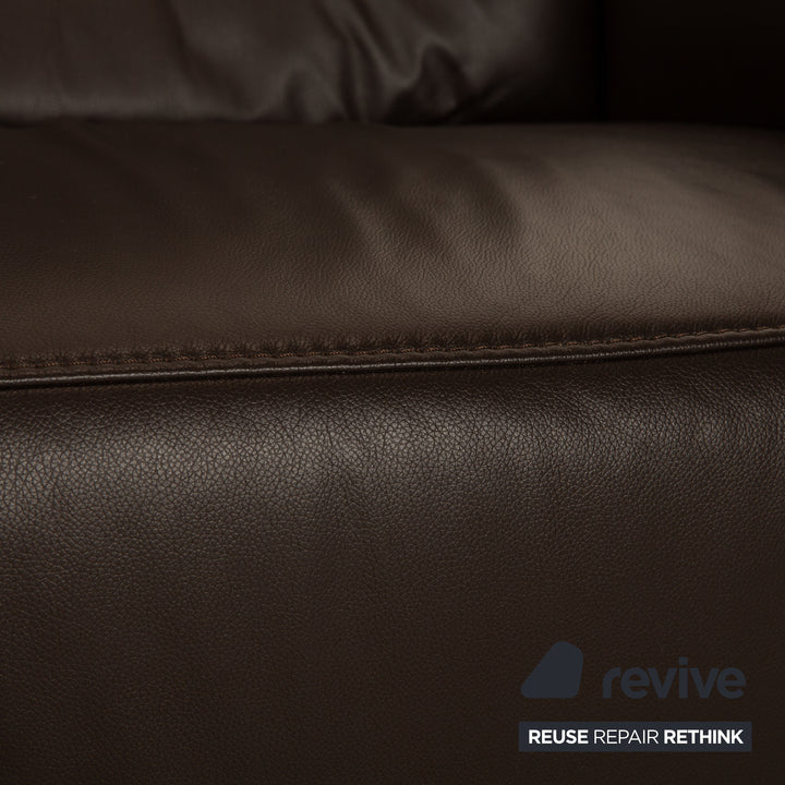Himolla TANGRAM Relax Leder Zweisitzer Braun Sofa Couch