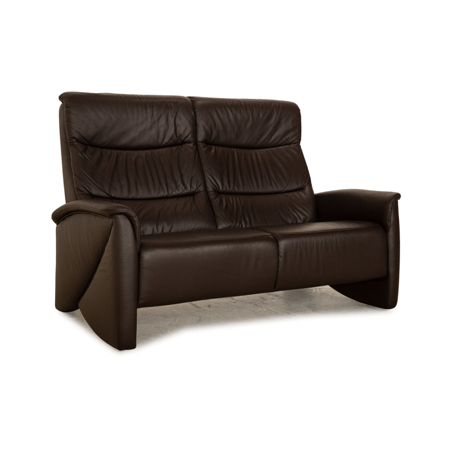 Himolla TANGRAM Relax Leather Two-Seater Brown Sofa Couch
