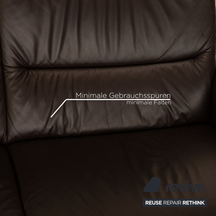 Himolla TANGRAM Relax Leder Zweisitzer Braun Sofa Couch