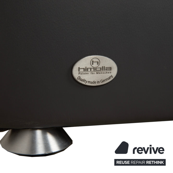 Canapé électrique trois places Himolla Trapez en cuir gris