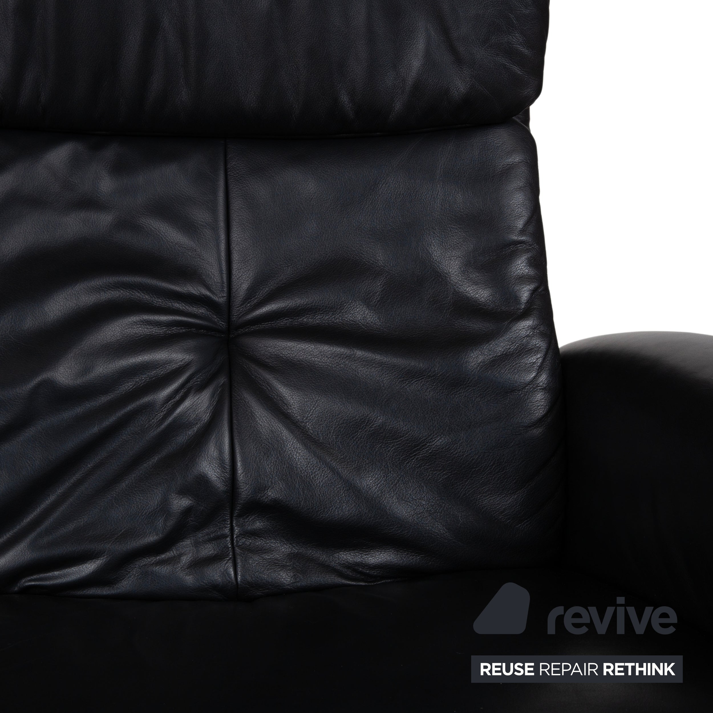 Himolla Trapez Leather Three-Seater Home Cinema Black Manual Function