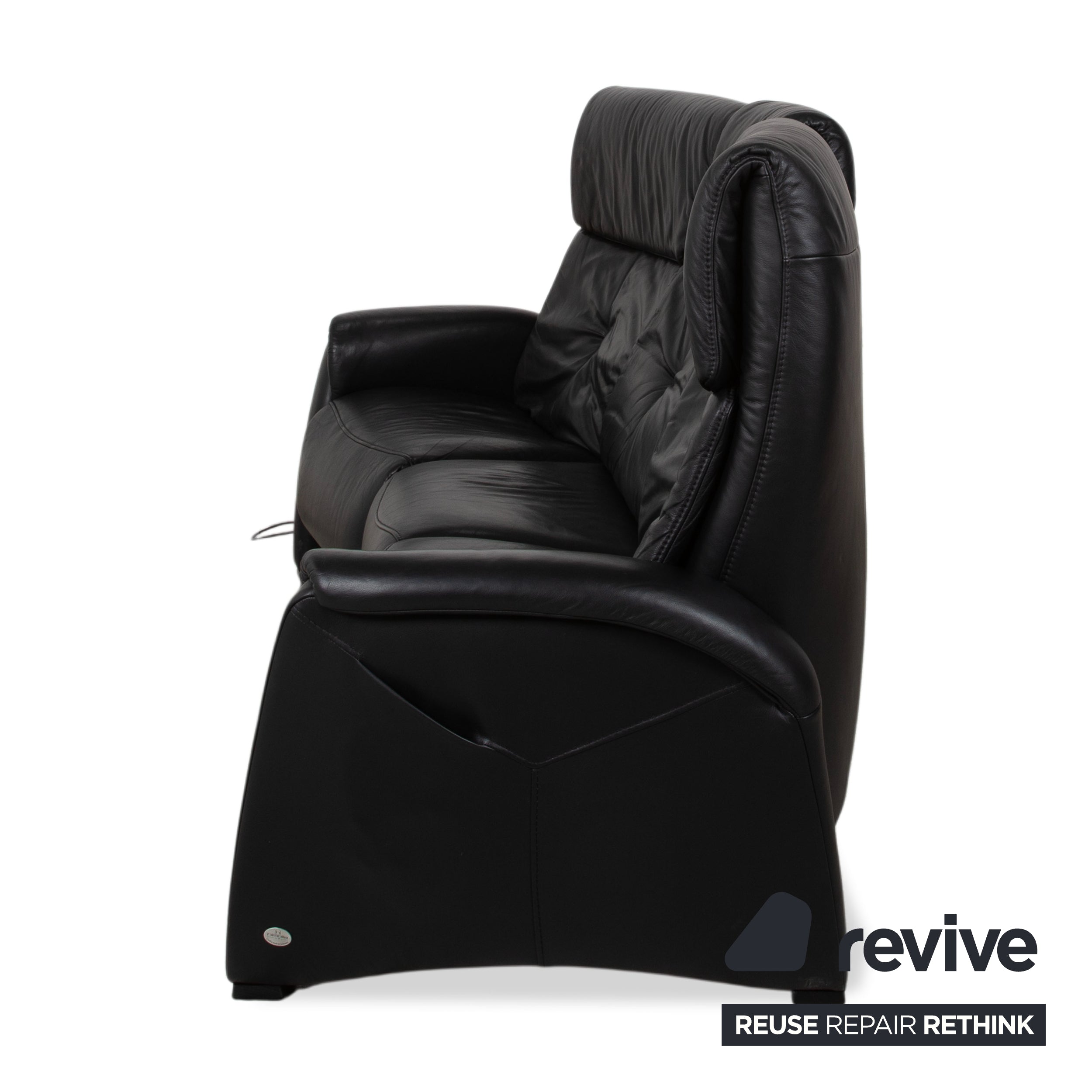 Himolla Trapez Leather Three-Seater Home Cinema Black Manual Function