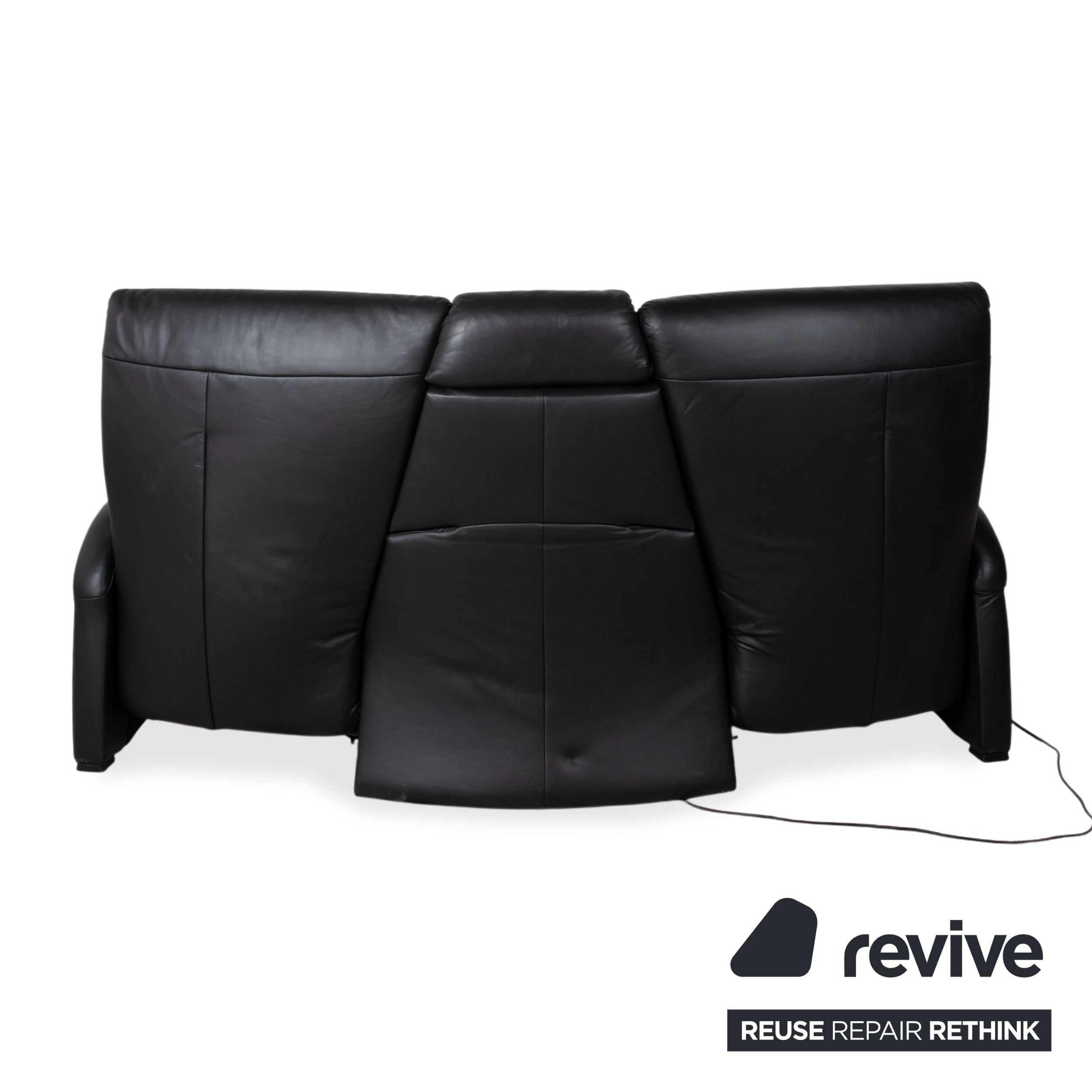 Himolla Trapez Leather Three-Seater Home Cinema Black Manual Function