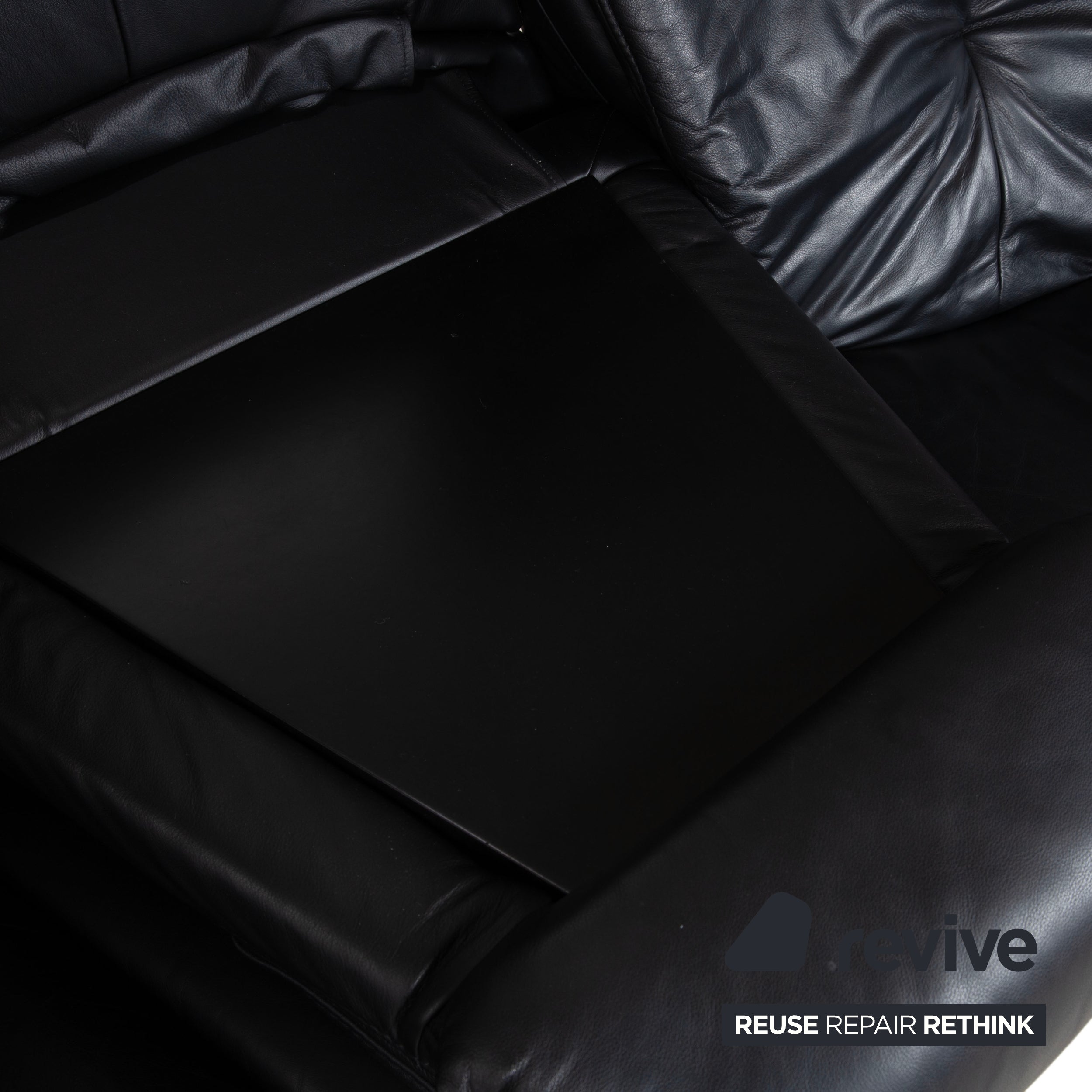 Himolla Trapez Leather Three-Seater Home Cinema Black Manual Function