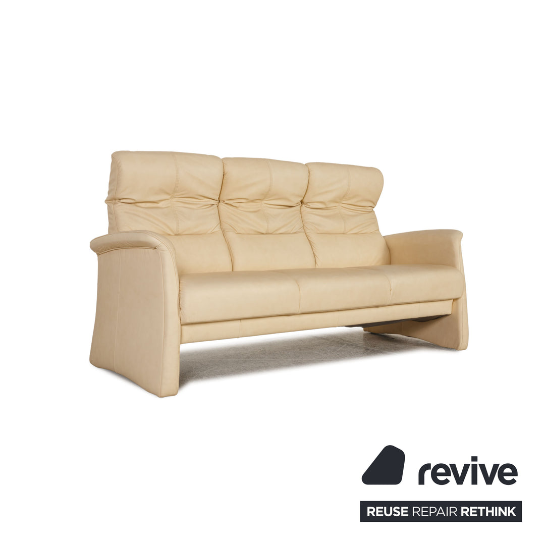 Himolla Dreisitzer Variomed Creme Leder Hand