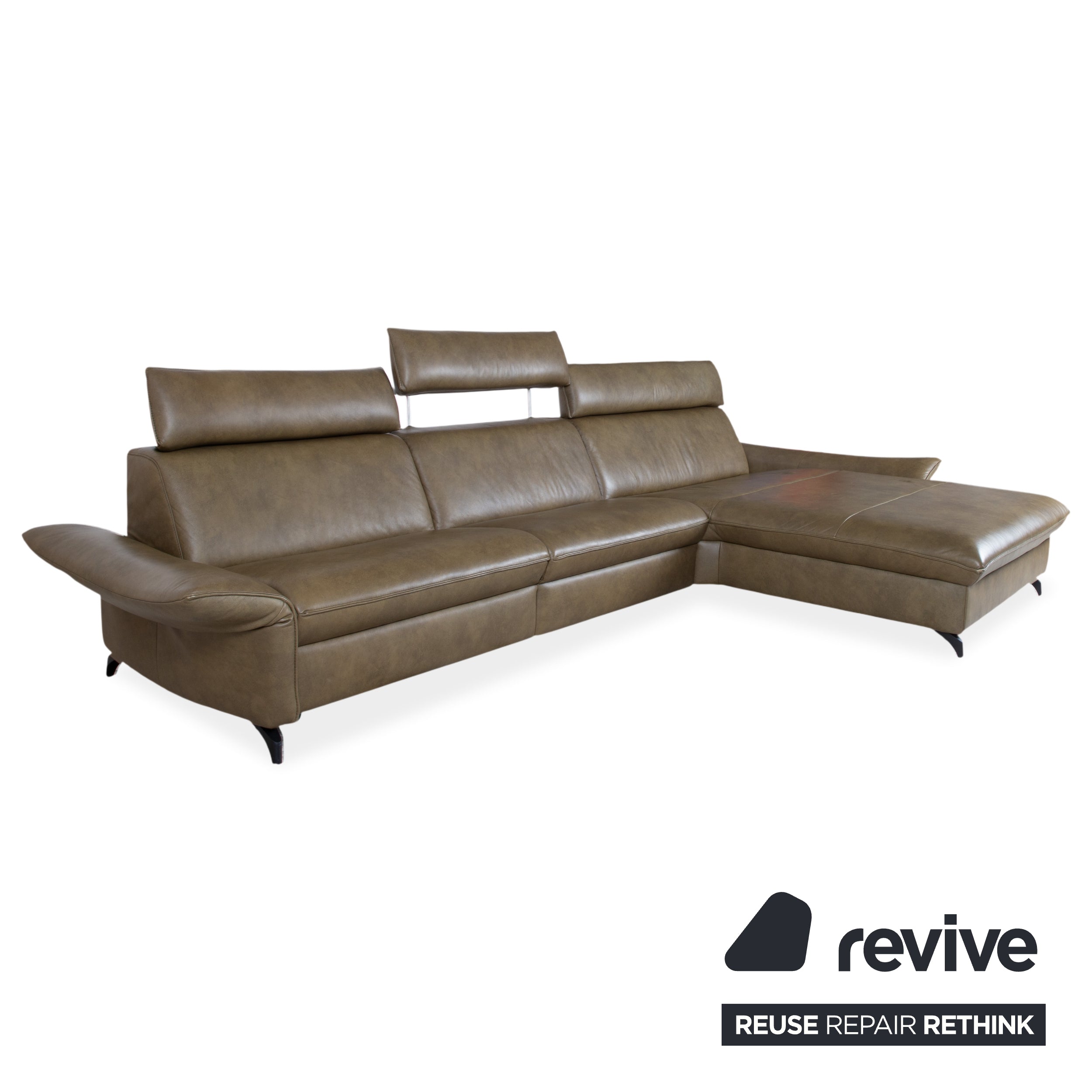 Himolla Velden 8372 Leather Corner Sofa Green Manual Function Sofa Couch