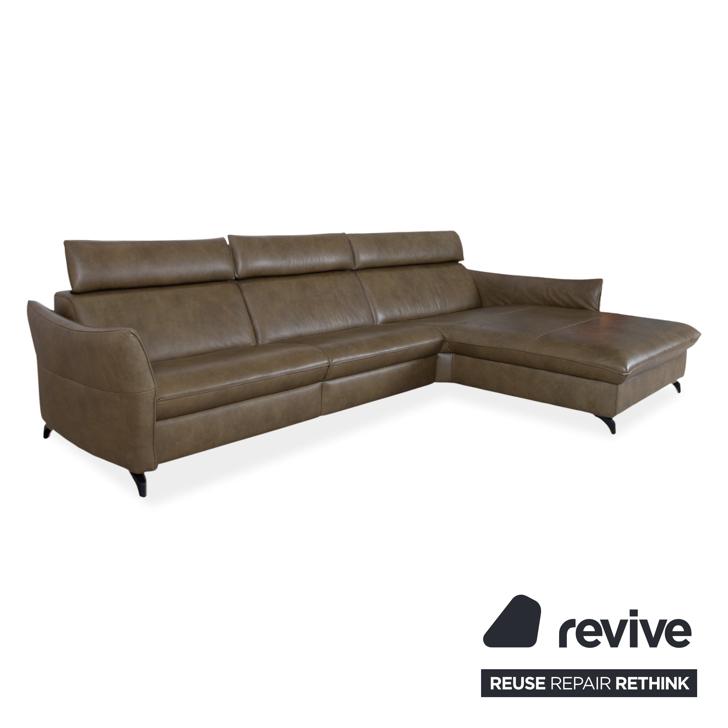 Himolla Velden 8372 Leather Corner Sofa Green Manual Function Sofa Couch