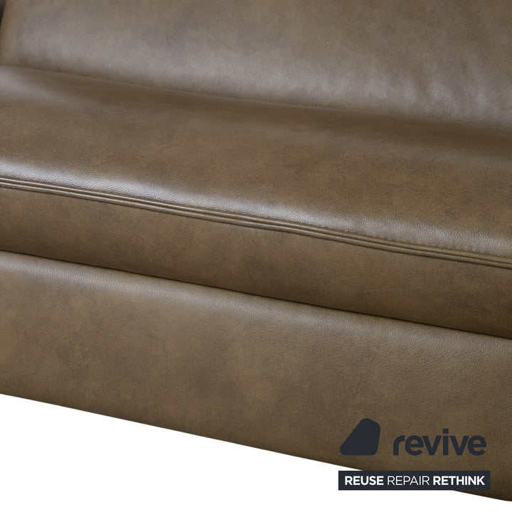 Himolla Velden 8372 Leder Ecksofa Grün manuelle Funktion Sofa Couch