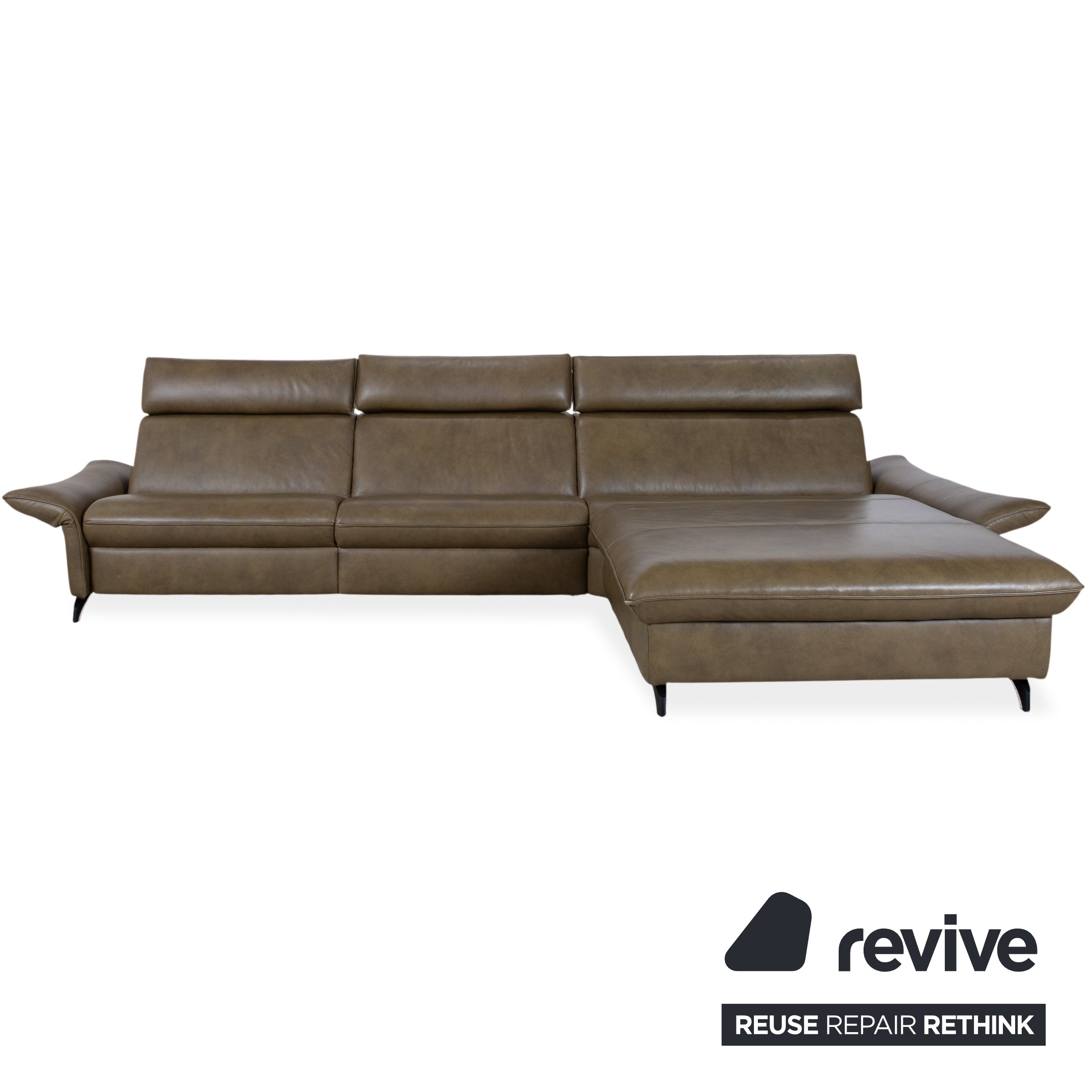 Himolla Velden 8372 Leather Corner Sofa Green Manual Function Sofa Couch