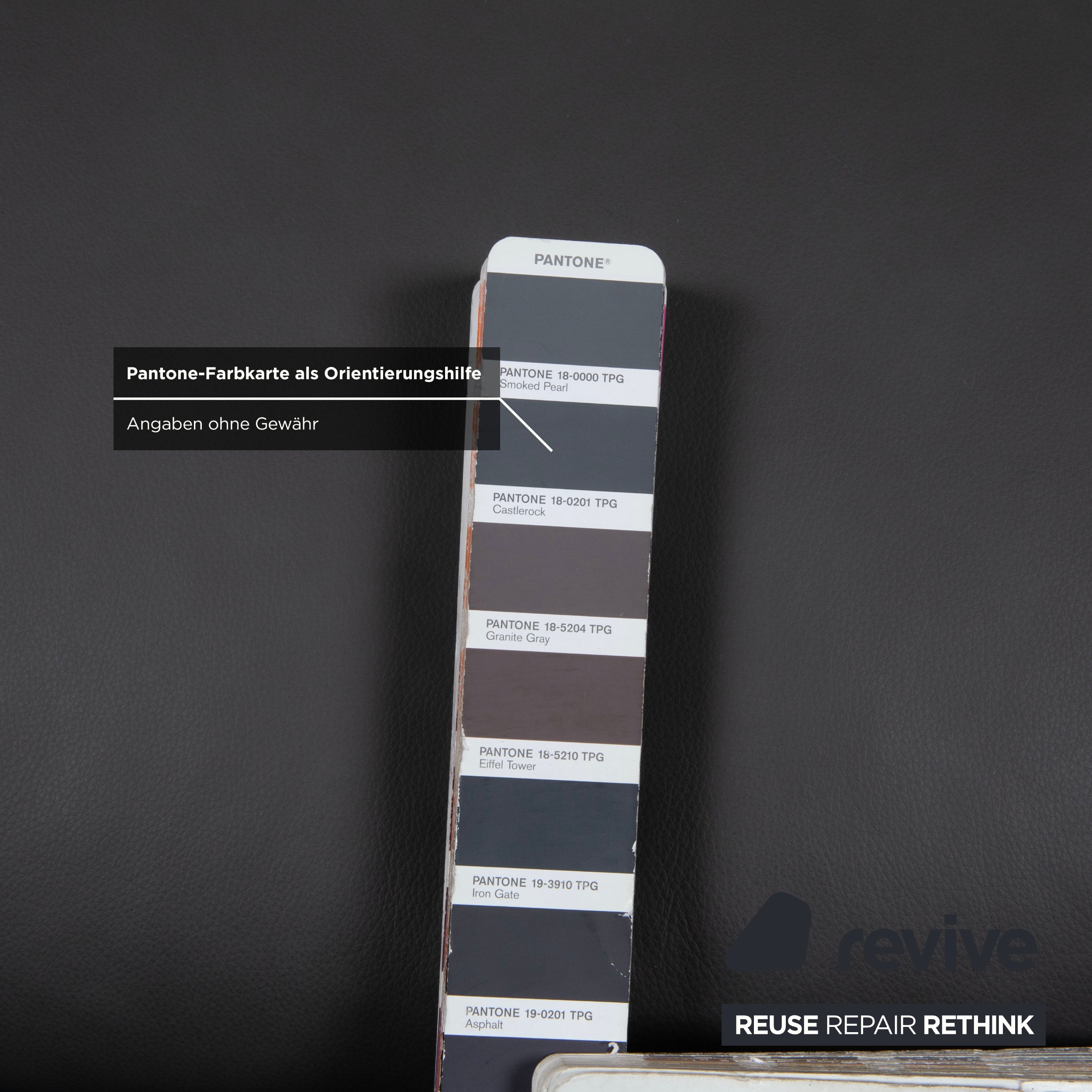 Himolla Weilheim Three-seater Grey Leather Sofa with Manual Reclining Function