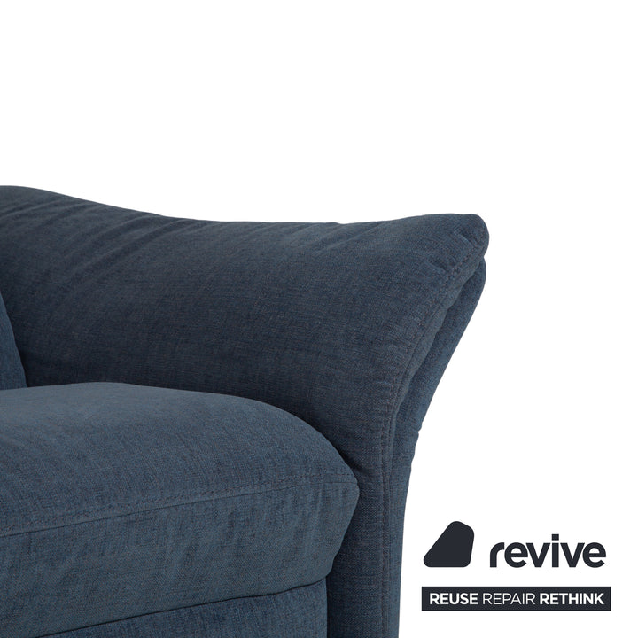 Himollla Planopoly Stoff Dreisitzer Blau Grau elektrische Funktion Sofa Couch