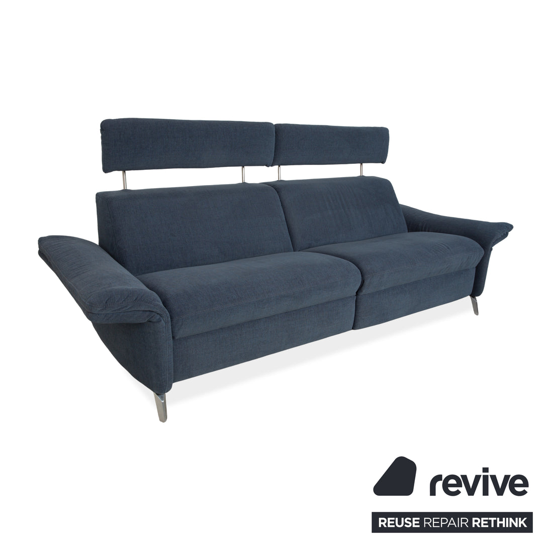 Himollla Planopoly Stoff Dreisitzer Blau Grau elektrische Funktion Sofa Couch