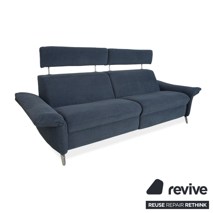 Himollla Planopoly Stoff Dreisitzer Blau Grau elektrische Funktion Sofa Couch