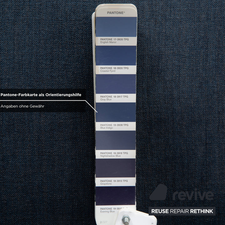 Himollla Planopoly Stoff Dreisitzer Blau Grau elektrische Funktion Sofa Couch