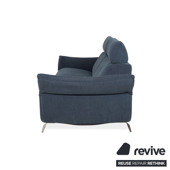 Himollla Planopoly Stoff Dreisitzer Blau Grau elektrische Funktion Sofa Couch