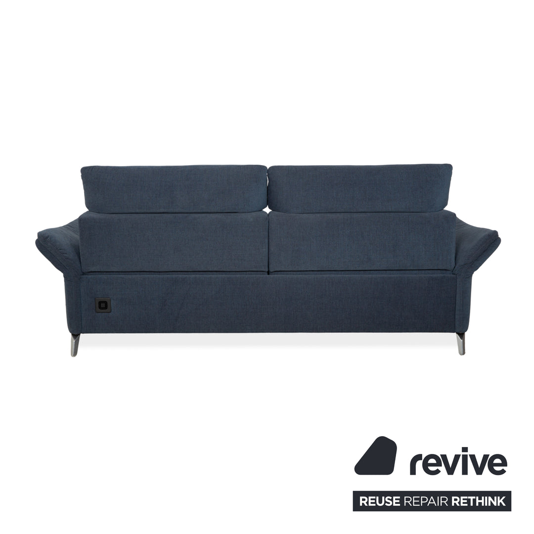 Himollla Planopoly Stoff Dreisitzer Blau Grau elektrische Funktion Sofa Couch
