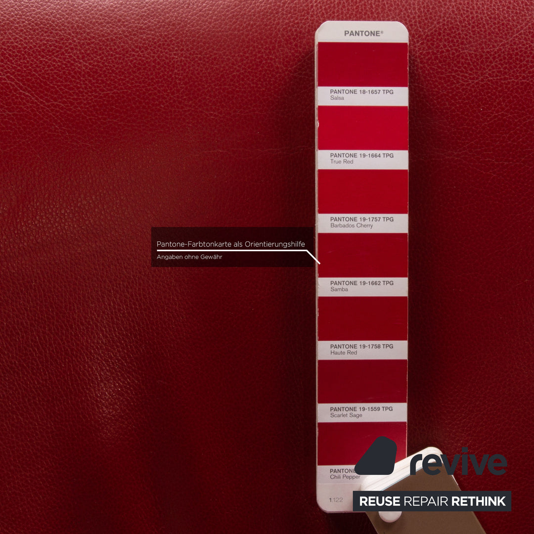 Hjort Knudsen Danish Design Milan Leather Armchair Red Function relax function