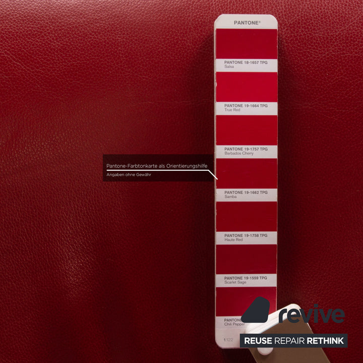 Hjort Knudsen Danish Design Milan Leather Armchair Red Function relax function