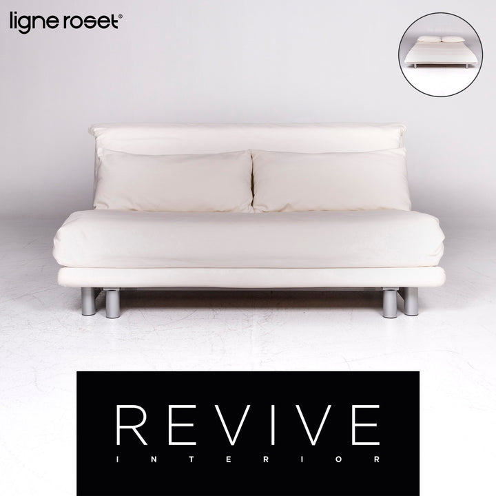 Ligne roset Canapé design Multy en tissu blanc canapé-lit trois places #9180