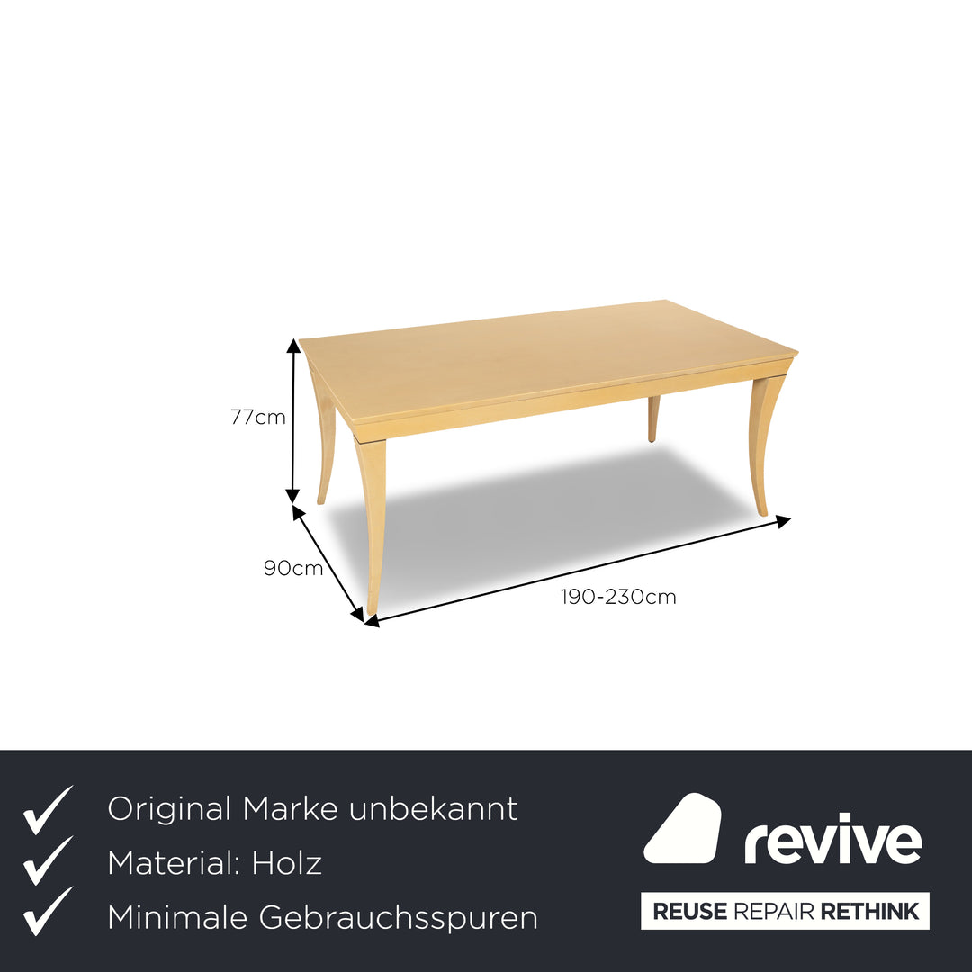 Tonon wooden dining table cream beige extendable 180/230cm x 77cm x 90cm