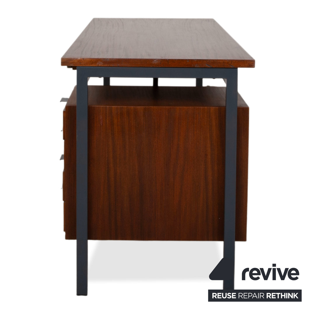 Holzäpfel Holz Schreibtisch Braun Teak Bauhaus Schubladen