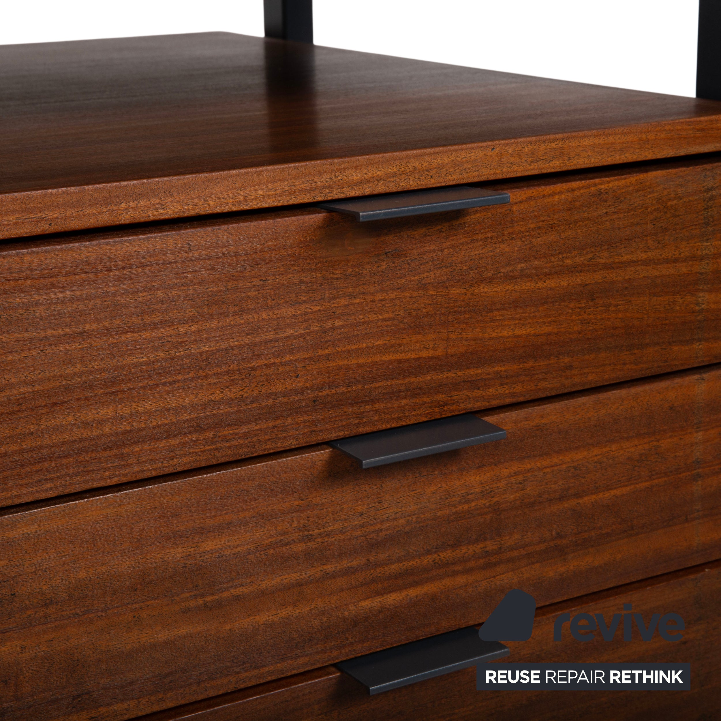 Holzäpfel Holz Schreibtisch Braun Teak Bauhaus Schubladen