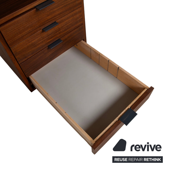 Holzäpfel Holz Schreibtisch Braun Teak Bauhaus Schubladen