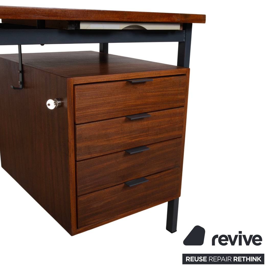 Holzäpfel Holz Schreibtisch Braun Teak Bauhaus Schubladen