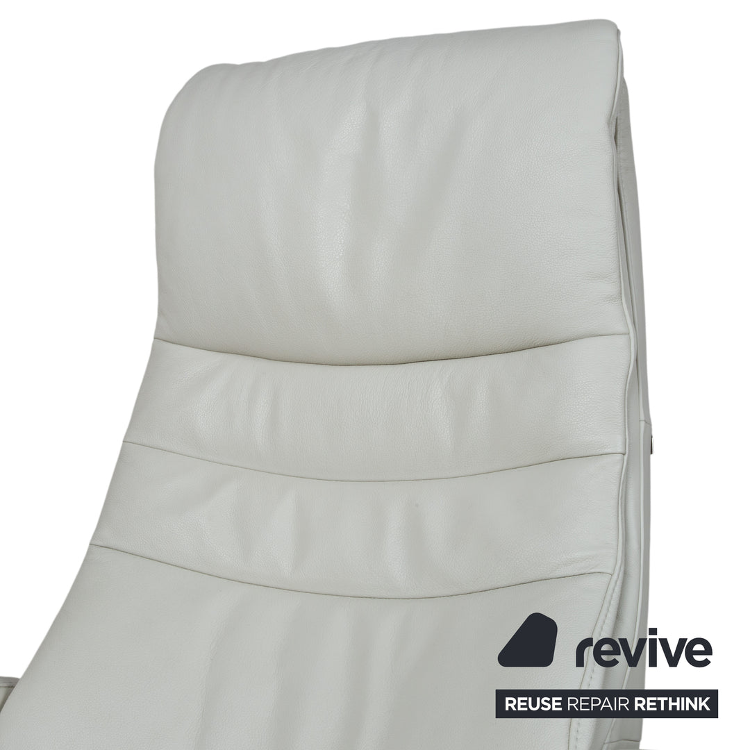 Hukla Cosy Relax Leder Sessel Creme Weiß elektrische Funktion Relaxfunktion