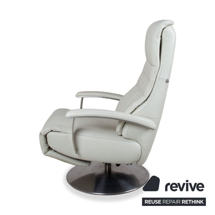 Hukla Cosy Relax Leder Sessel Creme Weiß elektrische Funktion Relaxfunktion