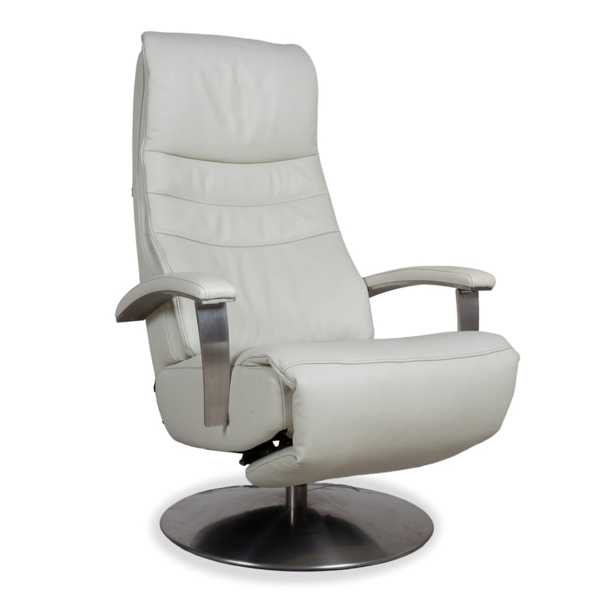 Hukla Cosy Relax Leder Sessel Creme Weiß elektrische Funktion Relaxfunktion