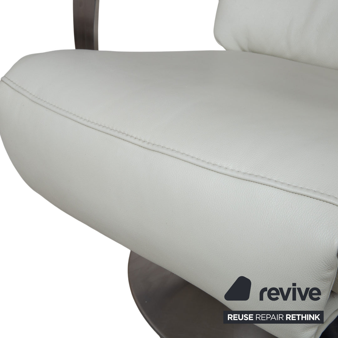 Hukla Cosy Relax Leder Sessel Creme Weiß elektrische Funktion Relaxfunktion