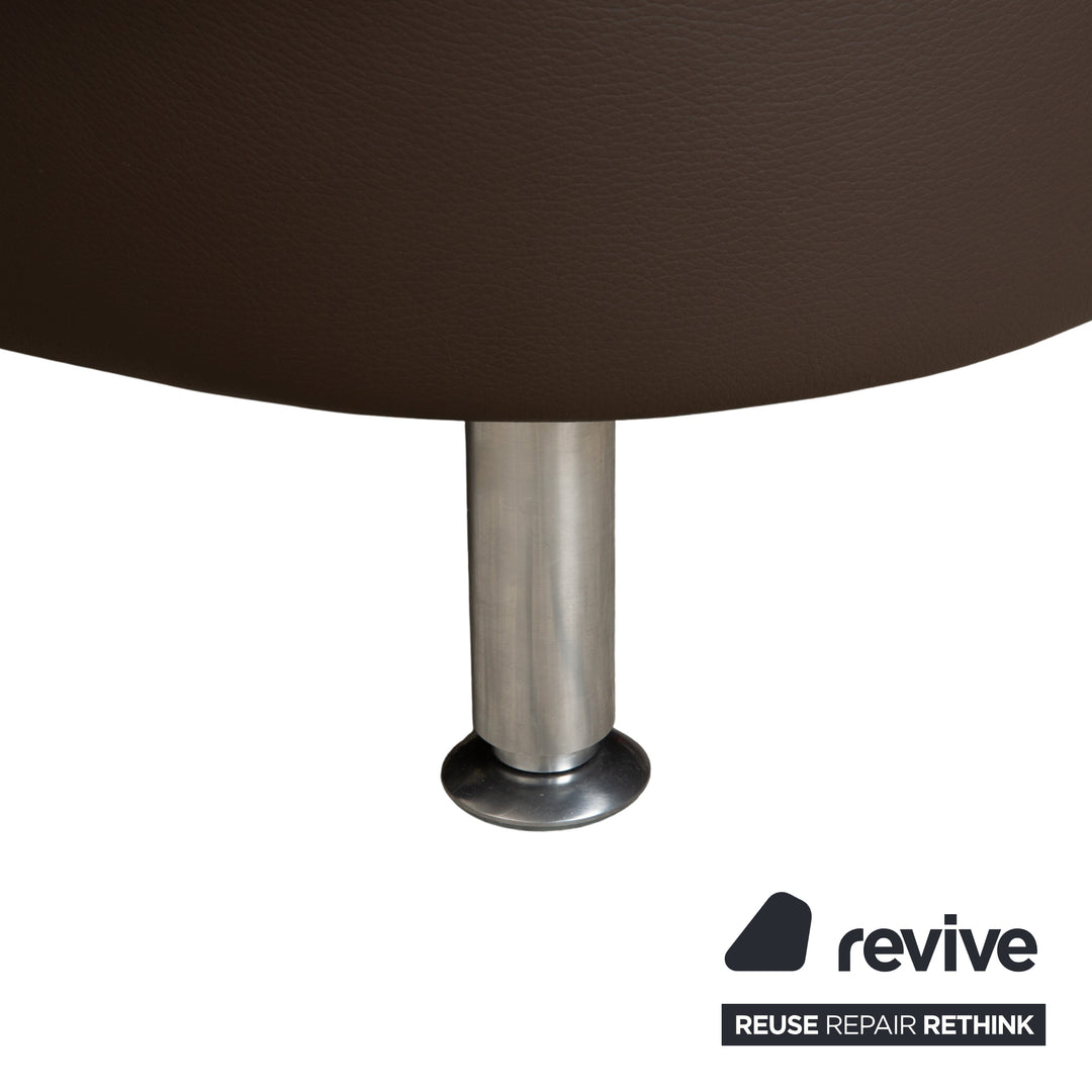 Hukla Leder Ecksofa Braun Kastanie Sofa Couch