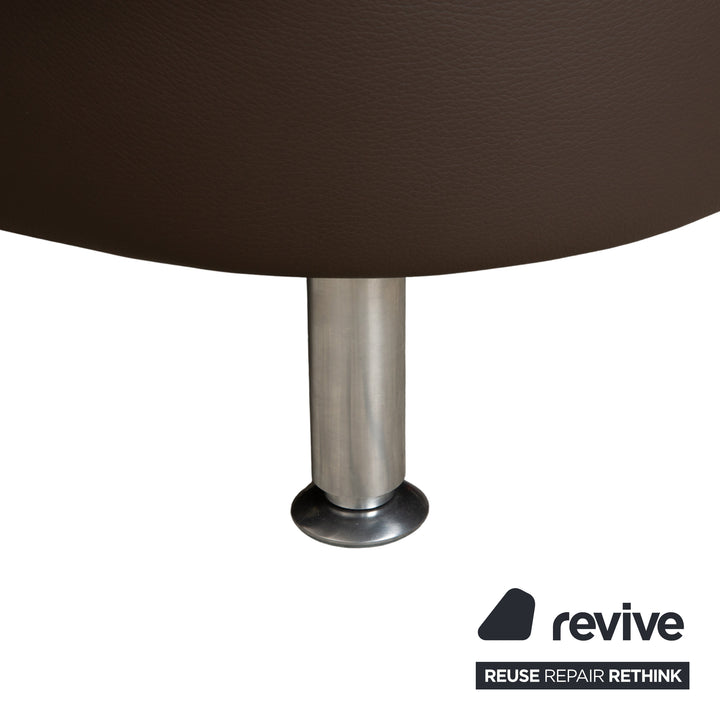 Hukla Leder Ecksofa Braun Kastanie Sofa Couch