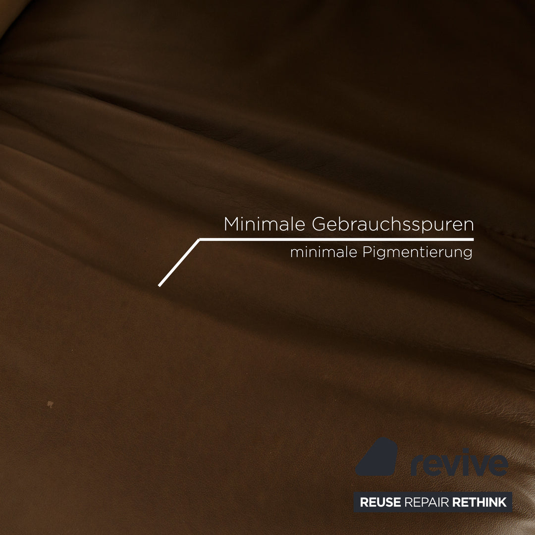 Hukla leather armchair brown