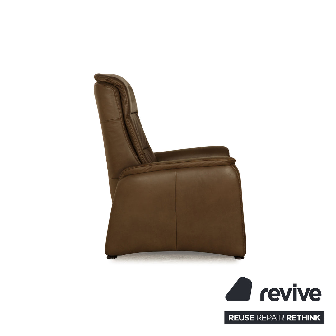 Hukla leather armchair brown