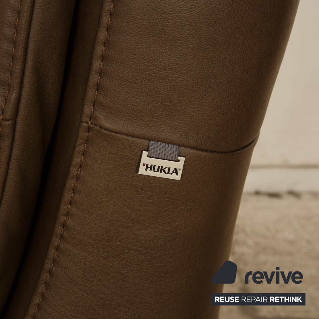 Hukla leather armchair brown