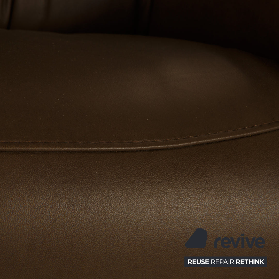 Hukla leather armchair brown