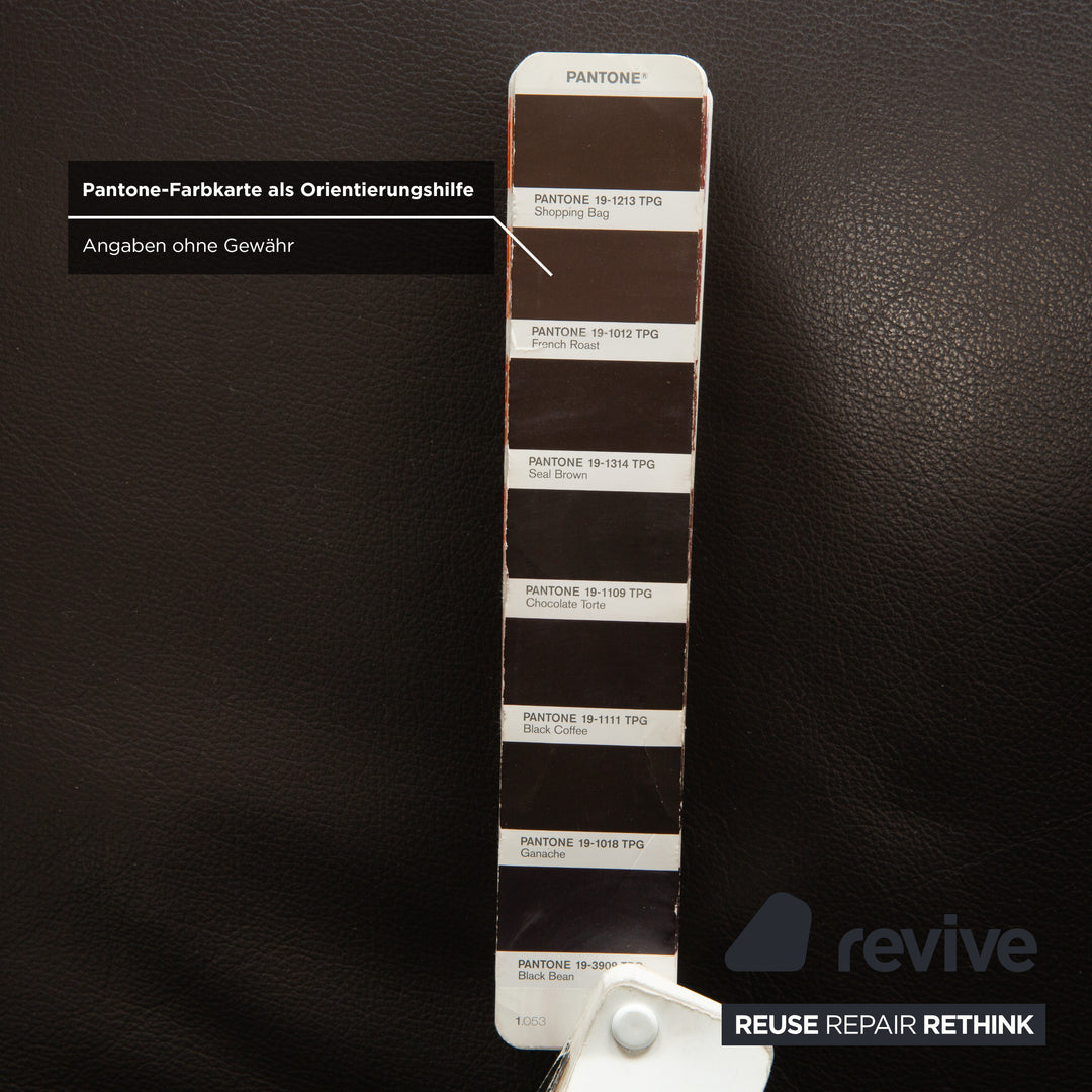 Hukla Leder Sessel Braun manuelle Funktion