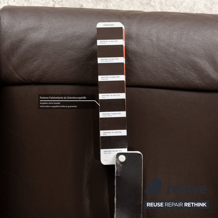 Hukla leather armchair brown manual function relaxation chair