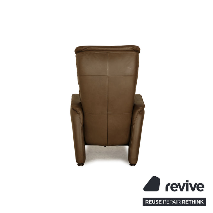 Hukla leather armchair brown manual function relaxation chair