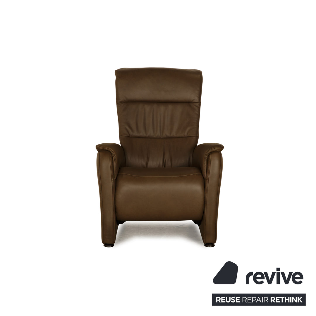 Hukla leather armchair brown