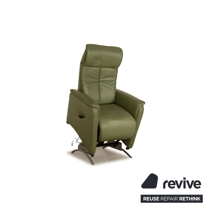 Hukla Leder Sessel Grün elektrische Aufstehhilfe Funktion
